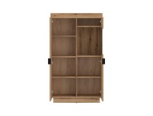 Stauraumvitrine >DELAMAR< in Coast Evoke Eiche Dekor - 80,4x140,2x39,6 (BxHxT)