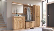 Garderobenschrank >DELAMAR< in Coast Evoke Eiche Dekor - 62,2x197,8x39,6 (BxHxT)