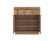 Schuhschrank >DELAMAR< in Coast Evoke Eiche Dekor - 88,2x92,5x39,6 (BxHxT)