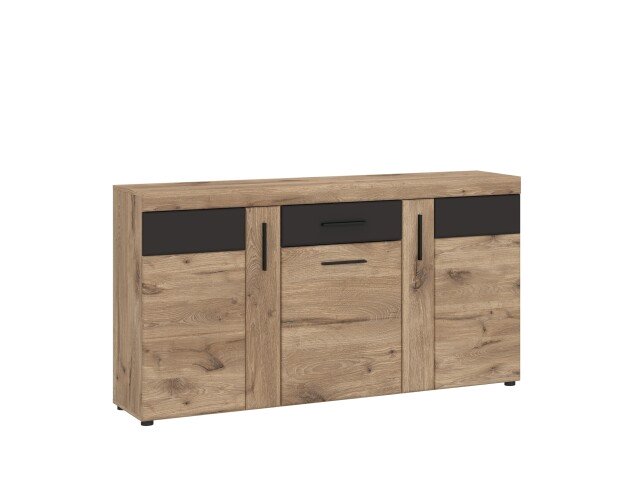 Sideboard >GRANO< in Viking Eiche Dekor/KOSMOS GRAU - 156,8x86x40,9 (BxHxT)