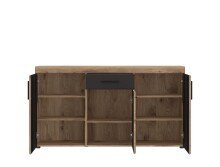Sideboard >GRANO< in Viking Eiche Dekor/KOSMOS GRAU - 156,8x86x40,9 (BxHxT)