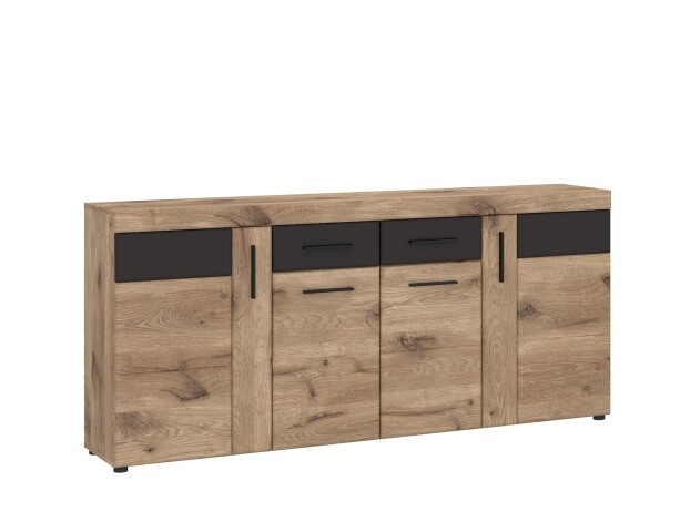 Sideboard >GRANO< in Viking Eiche Dekor - 185,1x86x40,9 (BxHxT)