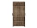 Glasvitrine >GRANO< in Viking Eiche Dekor/Kosmos Grau - 92,8x195x37,4 (BxHxT)