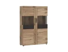 Glasvitrine >GRANO< in Viking Eiche Dekor/Kosmos...