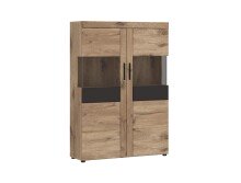 Glasvitrine >GRANO< in Viking Eiche Dekor/Kosmos...