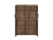 Glasvitrine >GRANO< in Viking Eiche Dekor/Kosmos Grau - 101,9x149x37,4 (BxHxT)