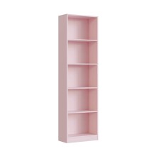 Jugendzimmer-Set >NUBE< in Alpen-Weiß / Grau / Rosa - 199x65x96 (BxHxT)