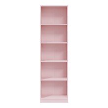 Jugendzimmer-Set >NUBE< in Alpen-Weiß / Grau / Rosa - 199x65x96 (BxHxT)