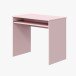 Jugendzimmer-Set >NUBE< in Alpen-Weiß / Grau / Rosa - 199x65x96 (BxHxT)