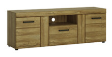 Wohnwand >Cortina< (4-teilig) in Grandson Eiche Dekor - 317x195x41 (BxHxT)