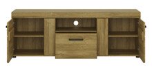 Wohnwand >Cortina< (4-teilig) in Grandson Eiche Dekor - 317x195x41 (BxHxT)