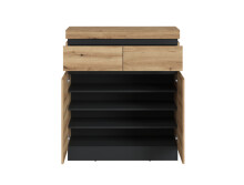 Garderoben-Set >Corte< (5-teilig) in Evoke Eiche Dekor - 262x201x45 (BxHxT)