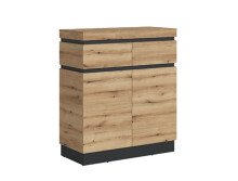 Garderoben-Set >Corte< (5-teilig) in Evoke Eiche Dekor - 262x201x45 (BxHxT)
