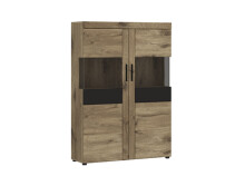 Wohnwand >Grano< (4-teilig) in Eiche Viking Dekor - 317x195x41cm (BxHxT)