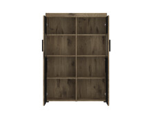 Wohnwand >Grano< (4-teilig) in Eiche Viking Dekor - 317x195x41cm (BxHxT)