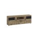 Wohnwand >Grano< (4-teilig) in Eiche Viking Dekor - 317x195x41cm (BxHxT)