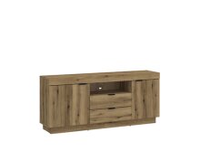 Wohnwand >Delamar< (4-teilig) in Eiche Coast Evoke Dekor - 289x197x40 (BxHxT)