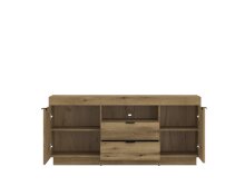 Wohnwand >Delamar< (4-teilig) in Eiche Coast Evoke Dekor - 289x197x40 (BxHxT)