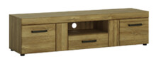 Wohnwand >Cortina< (4-teilig) in Grandson Eiche Dekor - 317x195x41 (BxHxT)