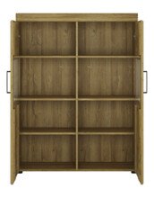 Wohnwand >Cortina< (4-teilig) in Grandson Eiche Dekor - 317x195x41 (BxHxT)