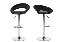 Barhocker >Plump< (2er-Set) in schwarz, PU -...