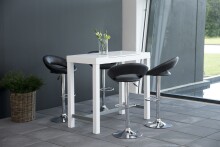 Barhocker >Plump< (2er-Set) in schwarz, PU - 56x100x50cm (BxHxT)