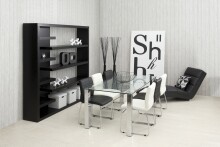 Glastisch >Kante< in Klar, Glas - 180x75x90cm (BxHxT)