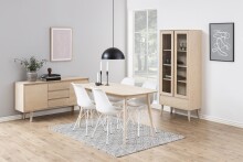 Anrichte >Nagano< in Eiche weiss pigmentiert, MDF - 150x75x40cm (BxHxT)