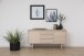 Anrichte >Nagano< in Eiche weiss pigmentiert, MDF - 150x75x40cm (BxHxT)
