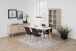 Anrichte >Nagano< in Eiche weiss pigmentiert, MDF - 150x75x40cm (BxHxT)