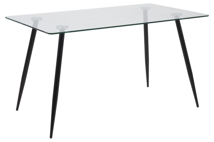 Glastisch >Wilma< in Klar, Glas - 140x75x80cm (BxHxT)