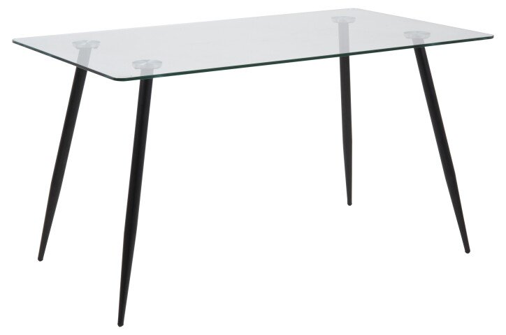 Glastisch >Wilma< in Klar, Glas - 140x75x80cm (BxHxT)