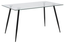 Glastisch >Wilma< in Klar, Glas - 140x75x80cm (BxHxT)