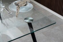 Glastisch >Wilma< in Klar, Glas - 140x75x80cm (BxHxT)