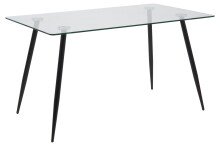 Glastisch >Wilma< in Klar, Glas - 140x75x80cm (BxHxT)