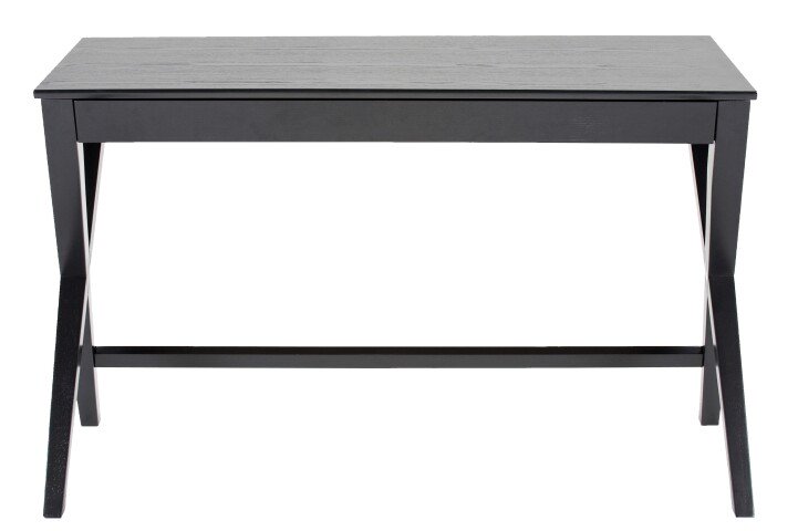 Schreibtisch >Writex< in schwarz, MDF - 120x75x60cm (BxHxT)