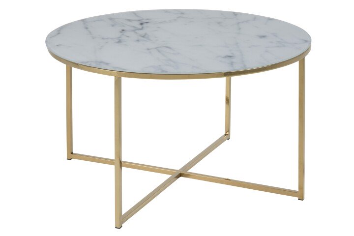 Couchtisch >Alisma< in weiss, Glas - 80x45x80cm (BxHxT)