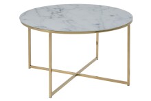 Couchtisch >Alisma< in weiss, Glas - 80x45x80cm...