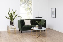Couchtisch >Alisma< in weiss, Glas - 80x45x80cm (BxHxT)
