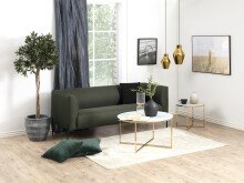 Couchtisch >Alisma< in weiss, Glas - 80x45x80cm (BxHxT)