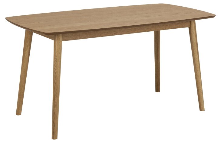 Esstisch >Nagano< in natürlich, MDF, Massivholz - 150x75,5x80cm (BxHxT)