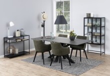 Kleiderständer >Bremen< in schwarz, Rubberwood - 51x176x45cm (BxHxT)