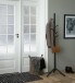 Kleiderständer >Bremen< in schwarz, Rubberwood - 51x176x45cm (BxHxT)