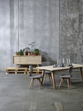 Anrichte >A-Line< in Eiche weiss pigmentiert - 160x72x45cm (BxHxT)