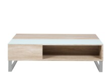 Couchtisch >Azalea< in weiss, Sonoma Eiche, MDF -...