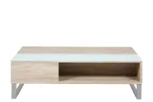 Couchtisch >Azalea< in weiss, Sonoma Eiche, MDF -...