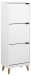 Schuhkipper >Mitra< in weiss, MDF - 47x133,5x30cm (BxHxT)