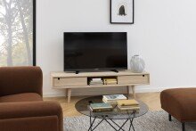 TV-Board >Century< in Eiche weiss pigmentiert - 160x43x38cm (BxHxT)