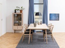 Standvitrine >Century< in Eiche weiss pigmentiert -...