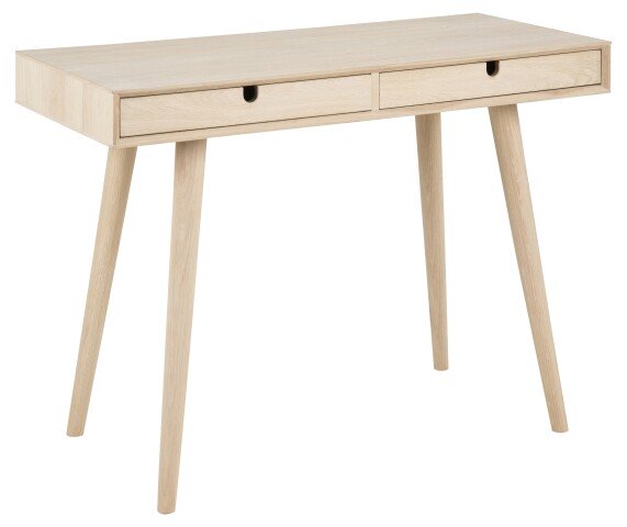 Schreibtisch >Century< in Eiche weiss pigmentiert - 100x74x45cm (BxHxT)